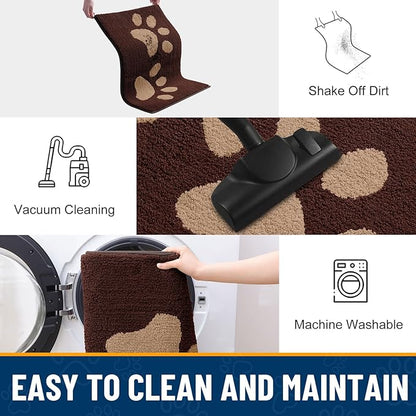Smiry Dog Door Mat for Muddy Paws, Absorbs Moisture and Dirt, Low-Profile - Image 8