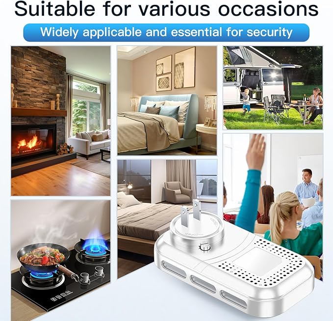 4IN1 Plug in Natural Gas & Carbon Monoxide Detectors Combination Builti-in 2000 - Image 9