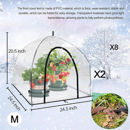 24.5″ *24.5″ *20.5″, Mini Greenhouse Winter Plant Warm Covers - Image 2