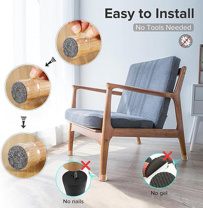 24PCS Upgraded Silicone Chair Leg Floor Protectors - Image 5