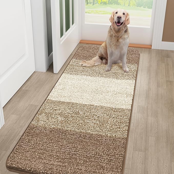 Smiry Dog Door Mat for Muddy Paws, Absorbs Moisture and Dirt, Low-Profile by Smiry
