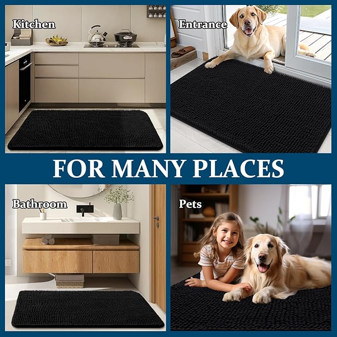 OLANLY Dog Door Mat for Muddy Paws 44x24, Absorbs Moisture and Dirt, Absorbent - Image 8