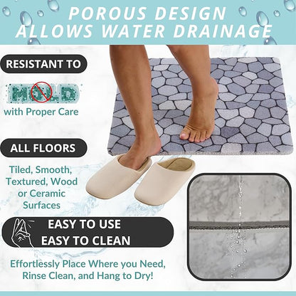 Enkosi Loofah Shower Mat Non Slip – Square Anti Slip Bath Mat - Image 4