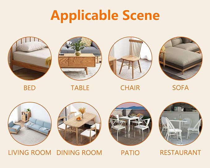 20Pcs Square Furniture Leg Caps 1-3/16" x 1-3/16", Anti-Slip PVC Chair Leg Caps - Image 6