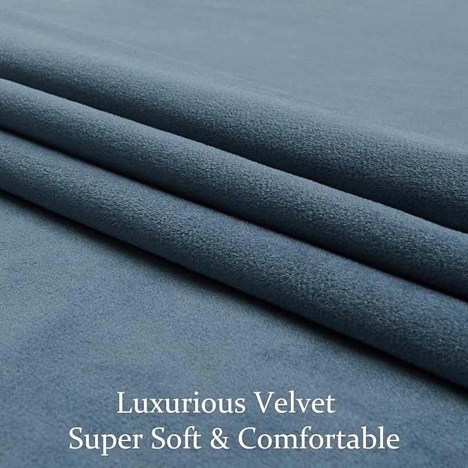 BULBUL Velvet Curtains 72 inch Luxury Elegant Living Room Curtain Modern Light - Image 5