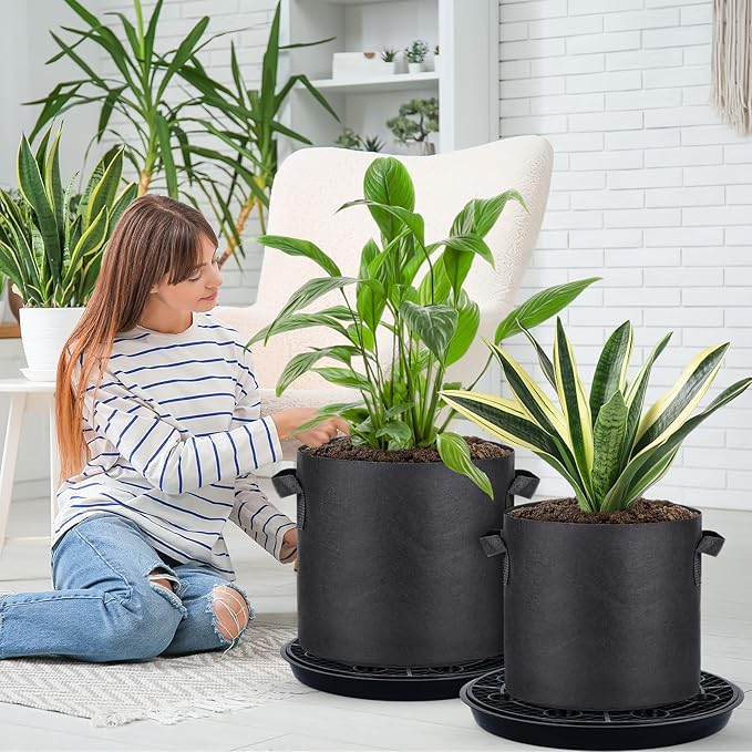 4 Pack 16.5'' Self-Watering Fabric Pot Base - Image 7