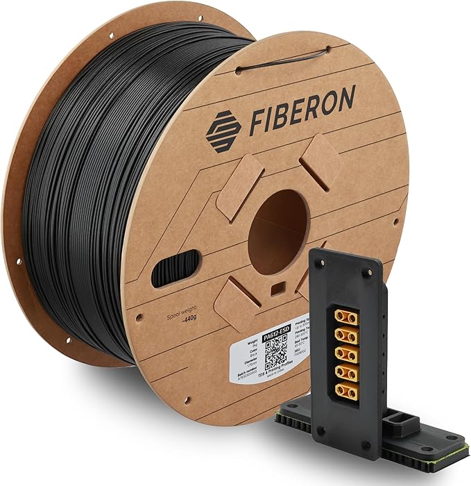 Polymaker Fiberon PA612-ESD 3D Printer Filament 1.75mm 3kg, ESD-Safe Carbon by Polymaker