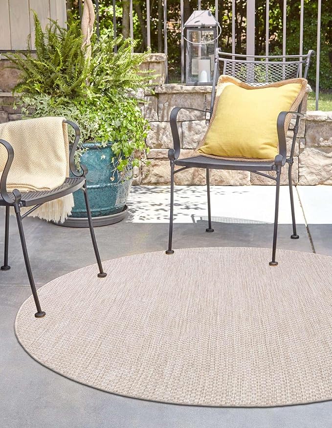 Unique Loom Outdoor Solid Collection Area Rug - Image 4