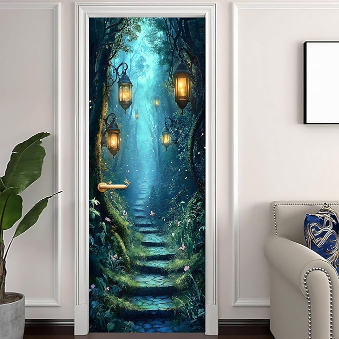 3D Door Stickers, Peel and Stick Vinyl Wallpaper ，Self-Adhesive Mural - Image 2
