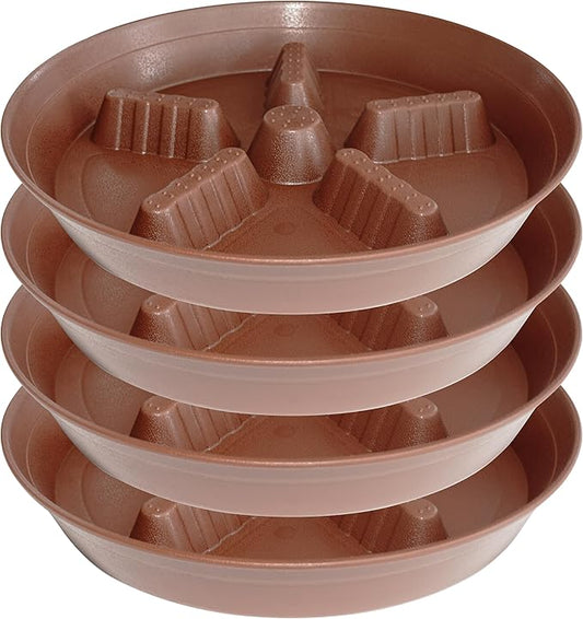 4 Pack Plant Saucer 12 inch, 8 10 14 17 inch, Plant Stand Plastic Plant Saucers by Unknown