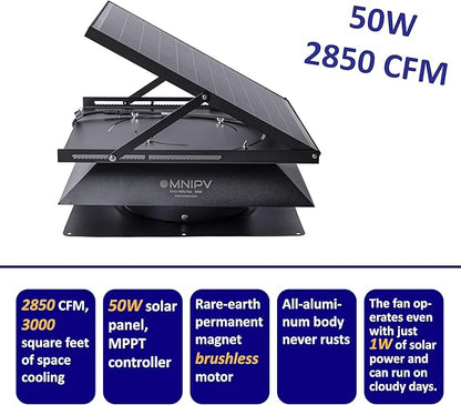 Smart Hybrid Solar Attic Exhaust Fan Pro–USA Engineered - Image 2