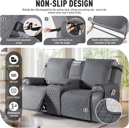 TAOCOCO 100% Waterproof Loveseat Recliner Couch Sofa Covers - Image 4