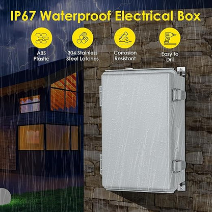 Waterproof Electrical Junction Box, IP67 Plastic Weatherproof Electrical - Image 2