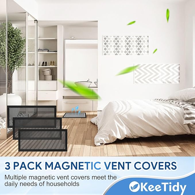Floor Vent Covers, 5.5" x 12" Magnetic Vent Covers Air Vent Covers Mesh Screen - Image 6