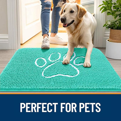 OLANLY Dog Door Mat for Muddy Paws 30x20, Paw Print Design, Absorbs Moisture - Image 6
