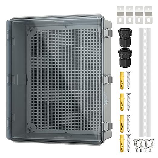 Joinfworld Outdoor Cable Box Enclosure 19.7x15.7x7.9 Waterproof Junction Box by Joinfworld
