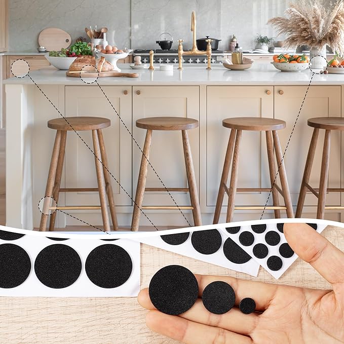 456 Pcs Small Felt Furniture Pads, Self-Adhesive EVA Foam Dot Circles, Round - Image 5