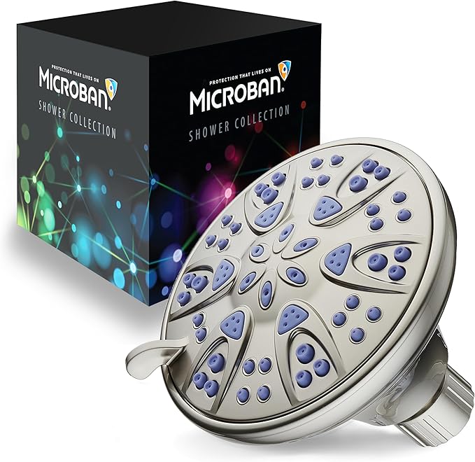 AquaDance Antimicrobial – Anti-Clog High-Pressure 6-Setting Shower Head - Image 3