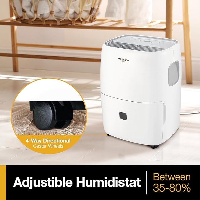 Whirlpool Energy Star 50-Pint Portable Dehumidifier - Image 7