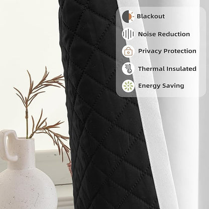DriftAway Soundproof Thermal Insulated Quilted Curtain Liners - Image 2