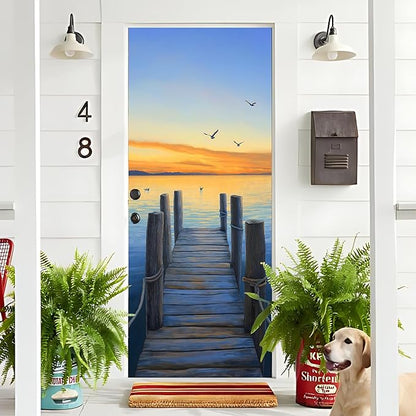 3D Door Stickers, Peel and Stick Vinyl Wallpaper, Self-Adhesive Mural Door Cover - Image 4