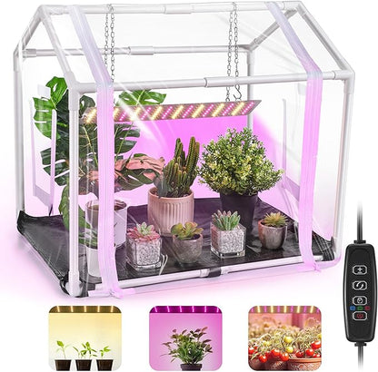 Meonum Mini Greenhouse for Indoor Outdoor, 23.6"L x 15.7"W x 19.6"H Portable by Meonum