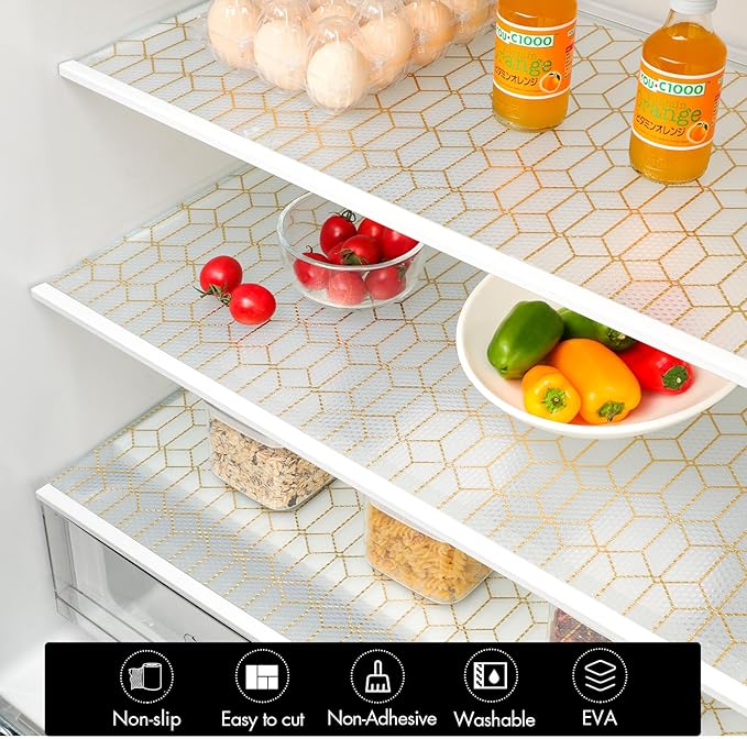 Cooyes Shelf Liner, Non Adhesive Drawer and Cabinet Liner, EVA Washable - Image 7