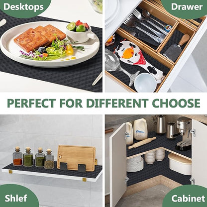 Shelf Liners, Non-Adhesive Drawer Liner, Waterproof & Oil-Proof Kitchen Cabinet - Image 5