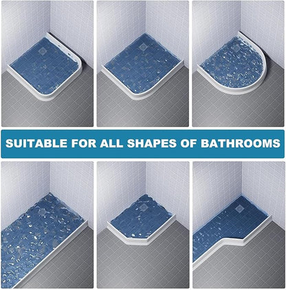 Collapsible Shower Threshold Water Dam 2"H 67"L Shower Water Barrier Water - Image 3