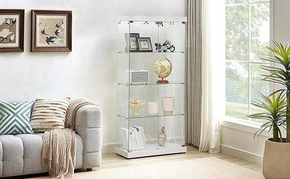 Yoluckea 4 Shelves Glass Display Cabinet - Image 8
