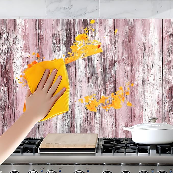 NYZE Kitchen Backsplash Stickers Waterproof Stove Backsplash Protector - Image 6