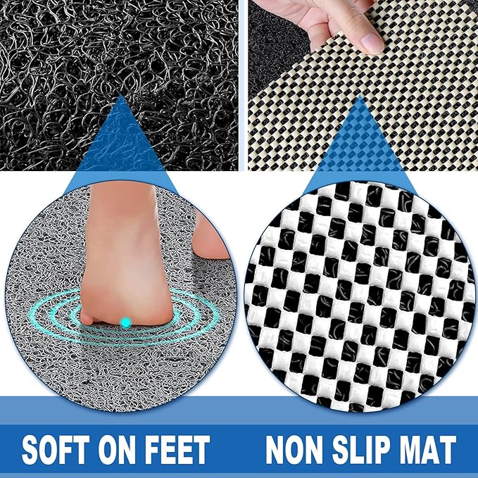 Shower Mats Non Slip for Elderly, 24x32’’Lager Loofah Loofah Bath Mats for - Image 4