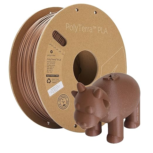 Polymaker Matte PLA Filament Earth Brown 1.75mm 1kg 3D Printing Filament by Polymaker