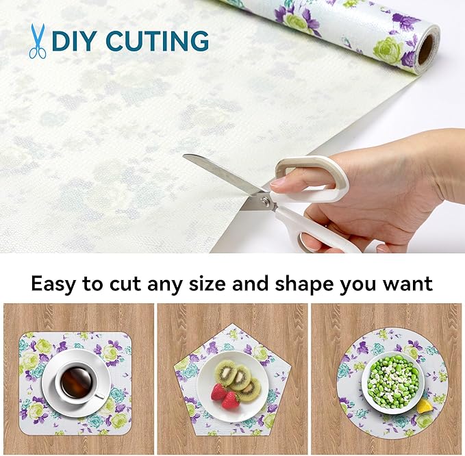 2 Rolls 18" W x 96" L Floral Drawer and Shelf Liner - Image 4