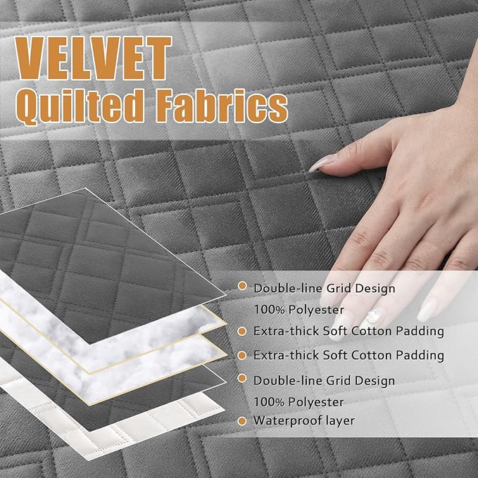 Arfntevss Waterproof Sectional Couch Covers L Shape Washable Velvet Sofa Cover - Image 3