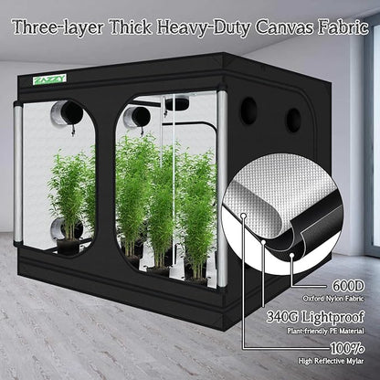zazzy Large Grow Tent 96"x96"x78", High Reflective Mylar Grow Room - Image 5