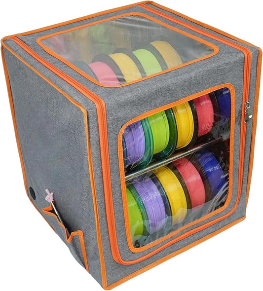 3D Printer Filament Storage Box Large, 2 Tiers Dual-Row Metal Filament Storage by Unknown