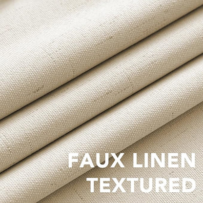 H.VERSAILTEX Curtains for Bedroom Black Out Thermal Insulated Linen Textured - Image 4