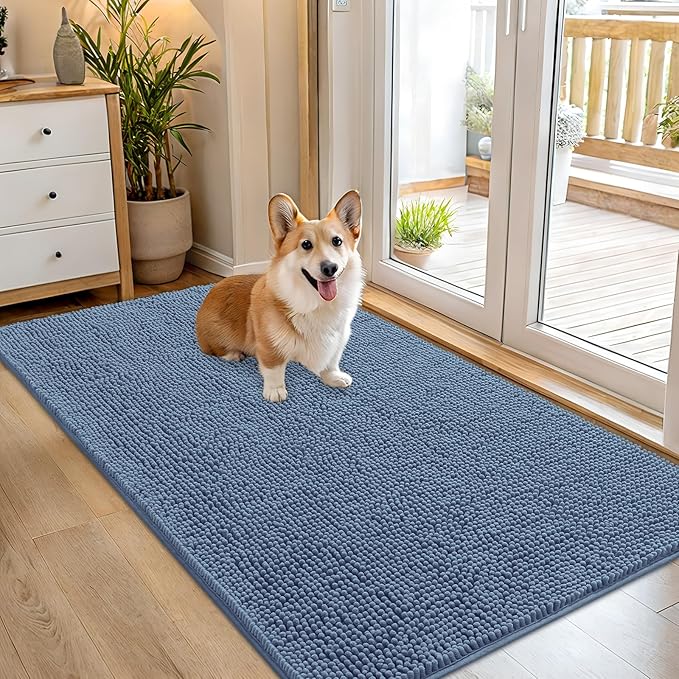 OLANLY Dog Door Mat for Muddy Paws 54x32, Absorbs Moisture and Dirt, Absorbent by OLANLY