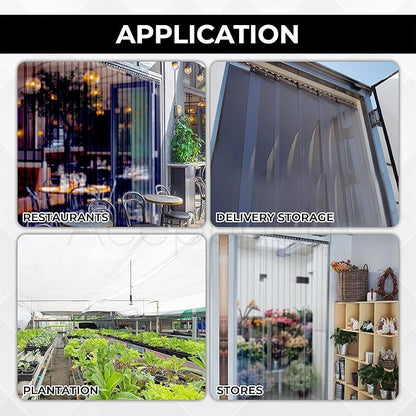 Clear PVC Smooth Plastic Strip Door Curtain Kit Standard 7x1200 Waterproof - Image 9
