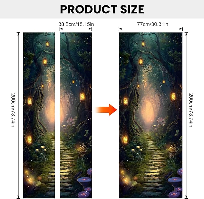 3D Door Stickers, Peel and Stick Vinyl Wallpaper ，Self-Adhesive Mural - Image 3