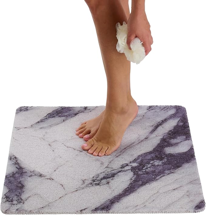 Enkosi Loofah Shower Mat Non Slip – Square Anti Slip Bath Mat by ENKOSI