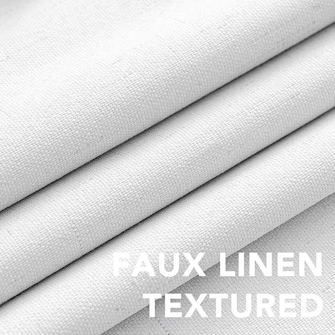 H.VERSAILTEX Pure White Curtains 96 inches Long, 100% Blackout Curtains - Image 5