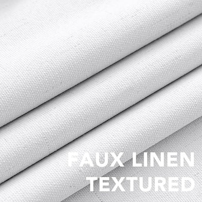 H.VERSAILTEX Pure White Curtains 96 inches Long, 100% Blackout Curtains - Image 5