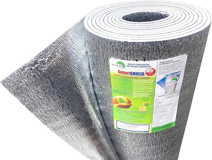 SmartSHIELD -10mm 48" x 50ft R22 Reflective Insulation roll, Foam Core Radiant by INSULATIONMARKETPLACE