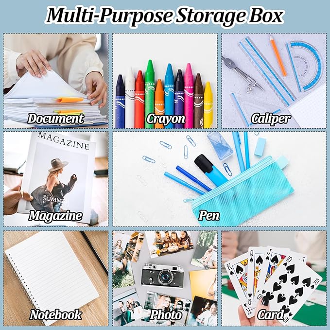 6 Pcs Clear A4 File Box Document Plastic Storage Box Paper Plastic Case Board - Image 5