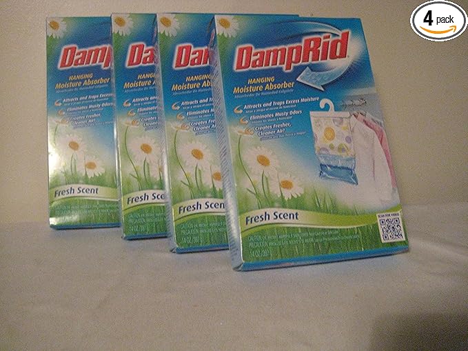 Damp Rid Hanging Moisture Absorber Fresh Scent Bag, 14 Ounce by DampRid