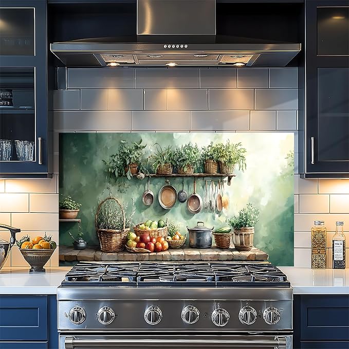 NYZE Kitchen Backsplash Stickers Waterproof Stove Backsplash Protector by GIVEYOUTHEBEST