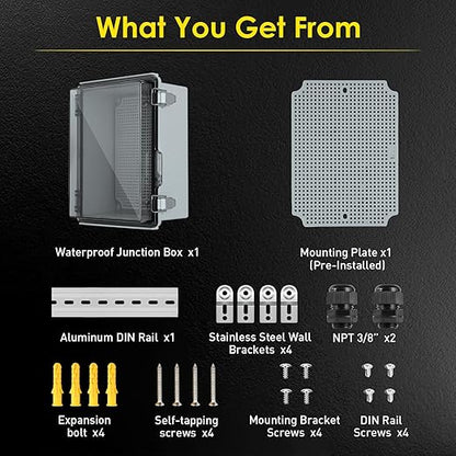 Waterproof Electrical Junction Box Outdoor, IP67 ABS Plastic Weatherproof - Image 5