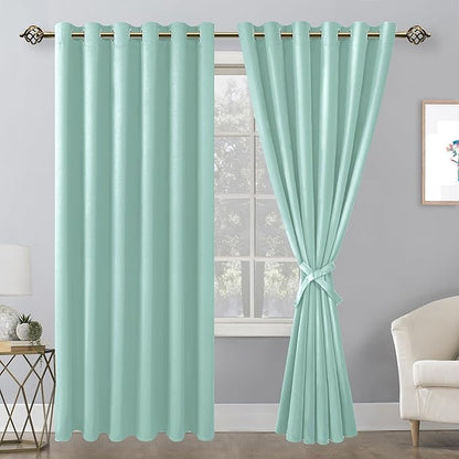 Hiasan Room Darkening Curtains for Bedroom, 70 x 84 Inches - Image 6